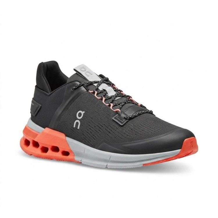 Buty męskie On Running Cloudnova Flux czarno-pomarańczowe