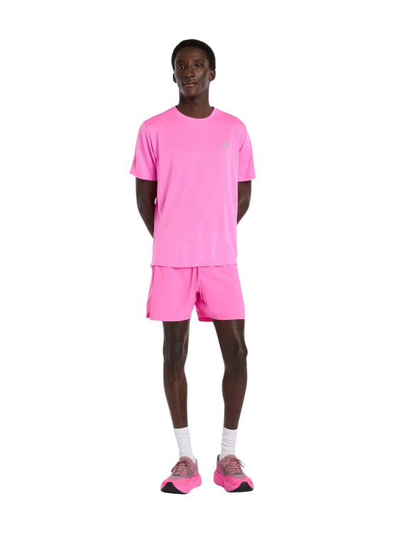 Spodenki męskie New Balance RC Seamless 5" pink heat