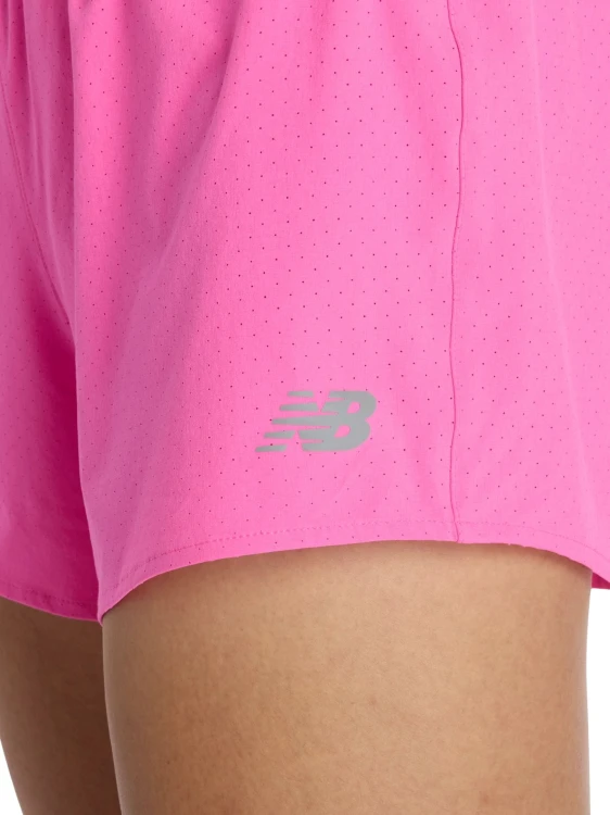 Spodenki damskie New Balance RC Seamless 3" pink heat