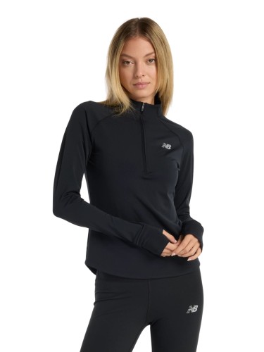 Bluza damska New Balance Harmony Half Zip black