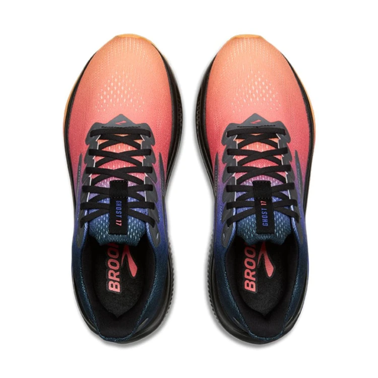 Buty do biegania damskie Brooks Ghost 17 czarno-pomarańczowe