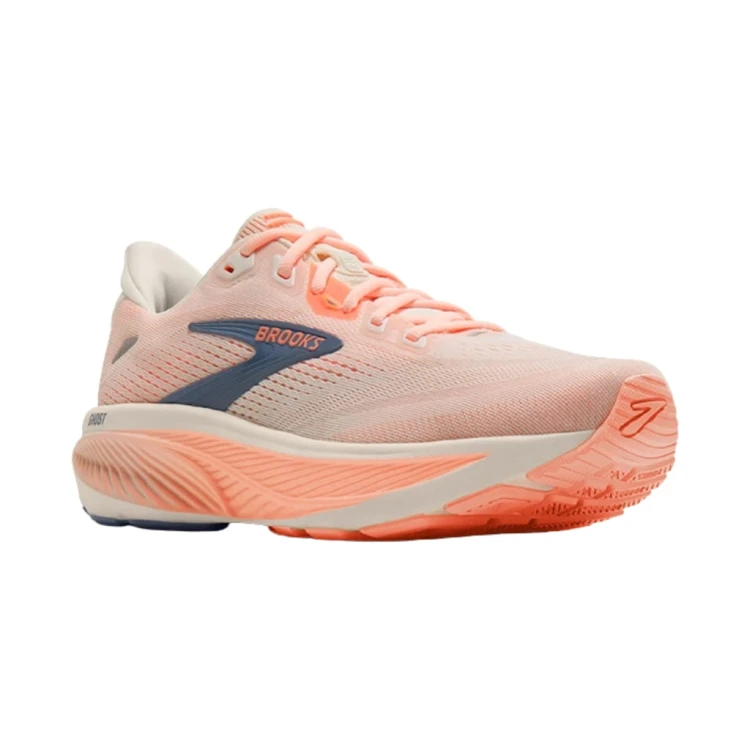 Buty do biegania damskie Brooks Ghost 18 biało-brzoskwiniowe