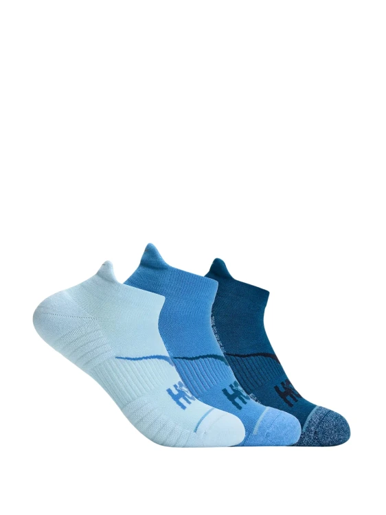 Skarpety HOKA No-Show Run Sock 3-Pack hazy blue / soft cobalt / night glw blue