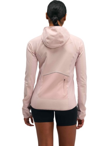 Kurtka damska HOKA SkyGlow Half-Zip pebble grey