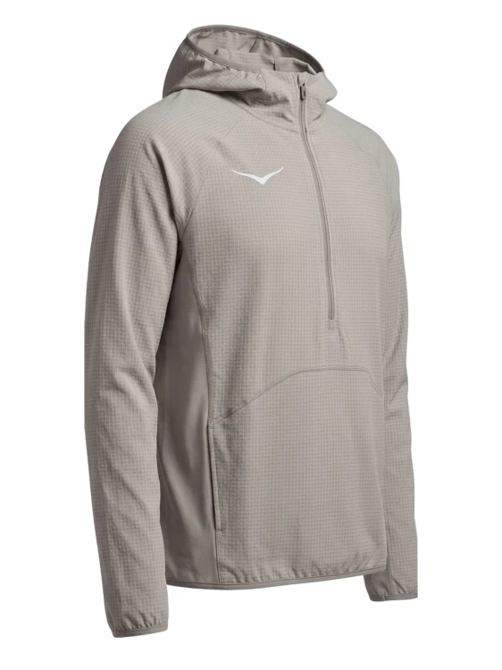 Kurtka męska HOKA SkyGlow Half-Zip pebble grey