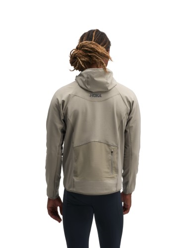 Kurtka męska HOKA SkyGlow Half-Zip pebble grey